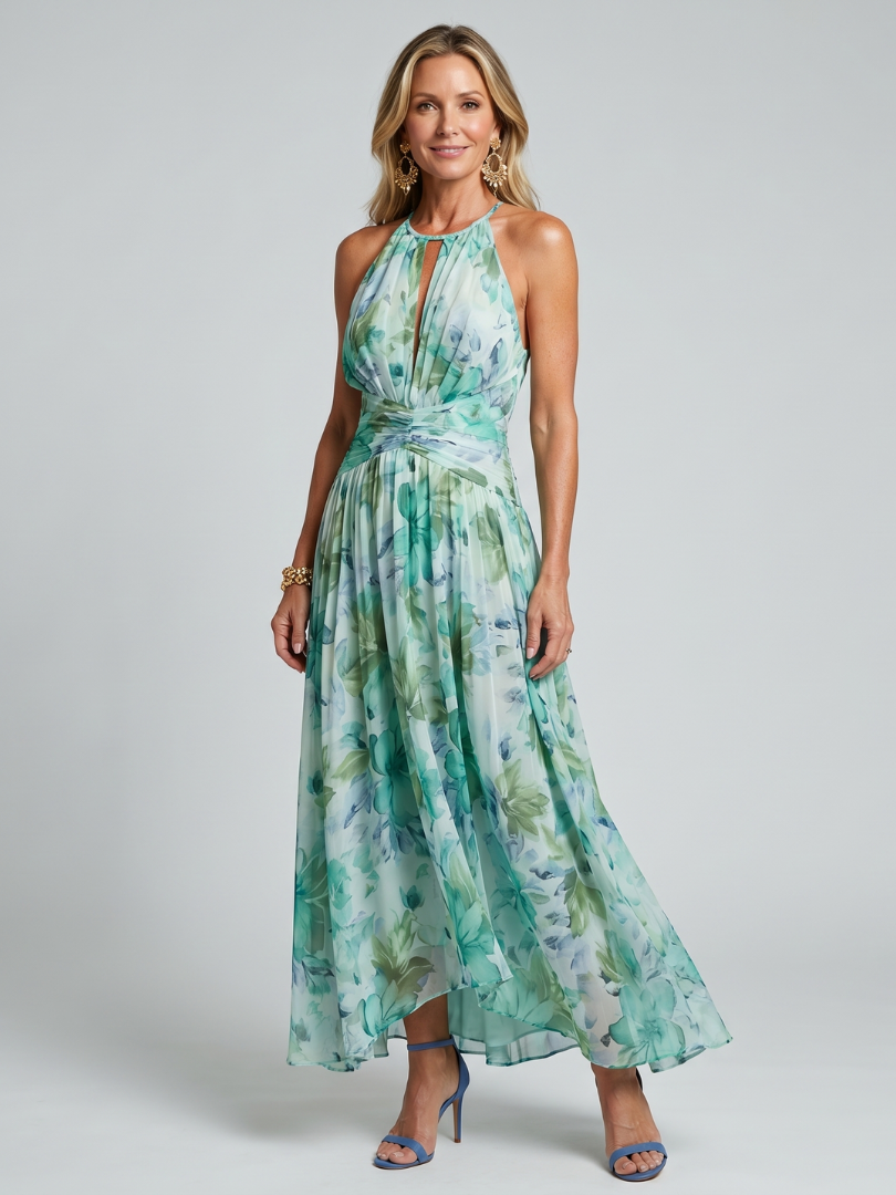 Elara - Pleated Midi Dress