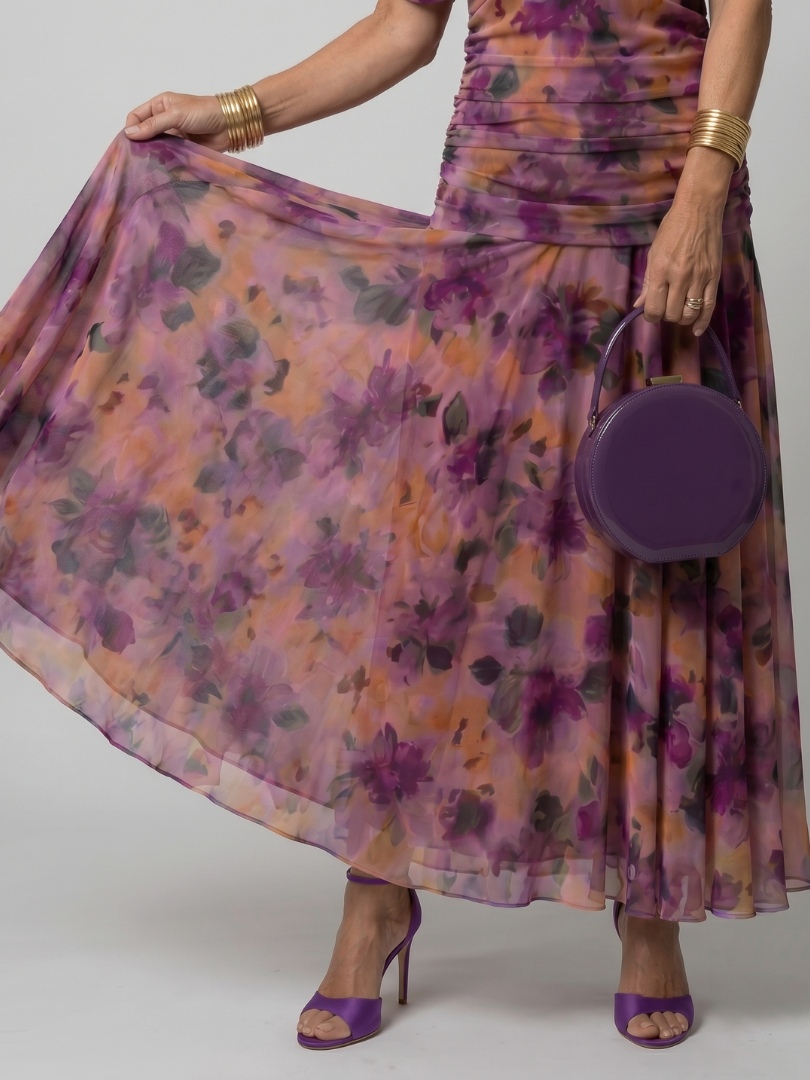 Carina -  Off Shoulder Flow Midi Dress