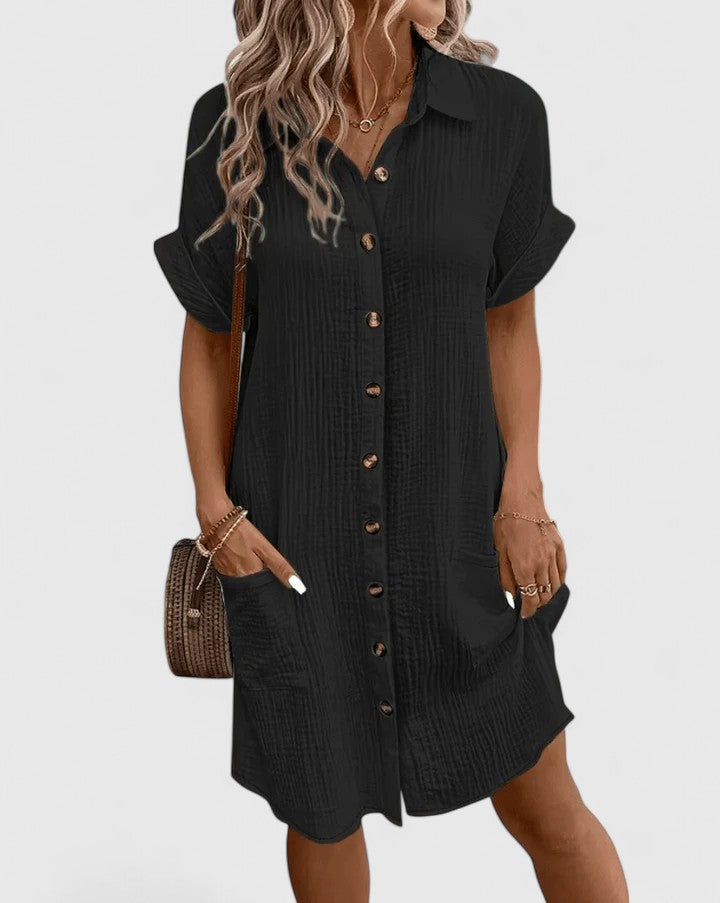GIANELLEZA™ ELEGANT MIDI DRESS – Effortless Everyday Sophistication