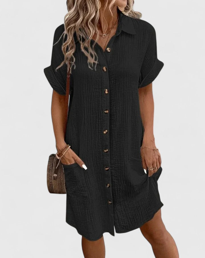 GIANELLEZA™ ELEGANT MIDI DRESS – Effortless Everyday Sophistication