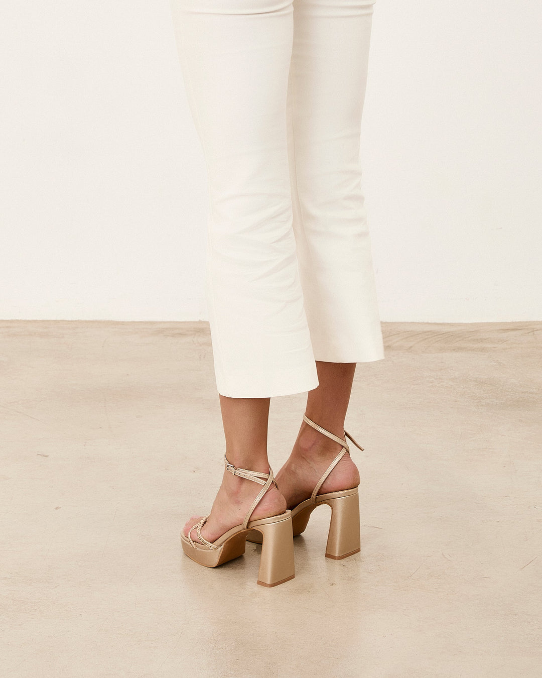 Milan Glitter Gold Heels