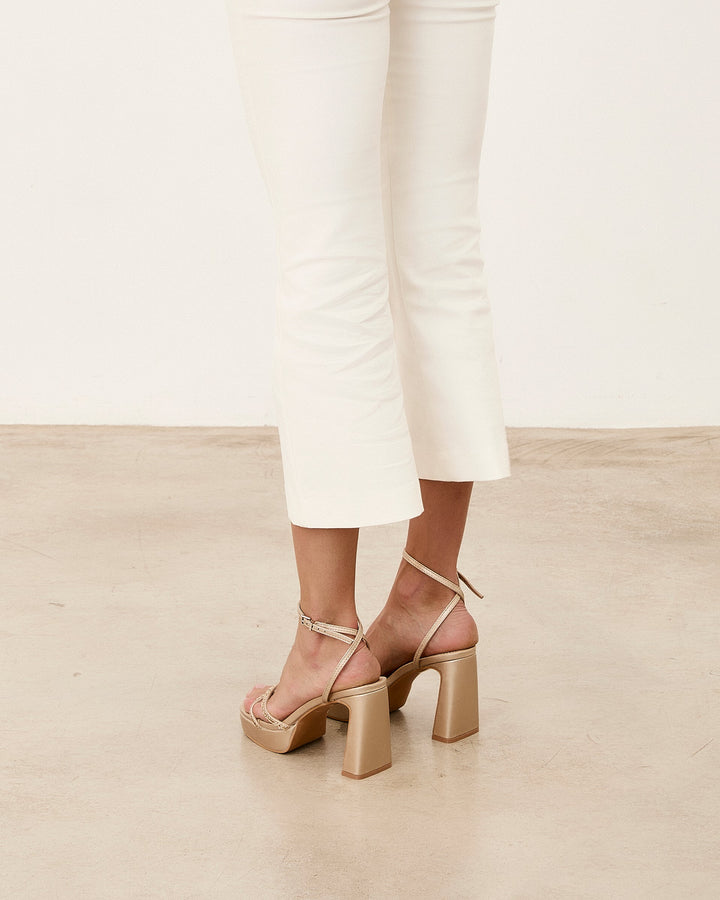 Milan Glitter Gold Heels