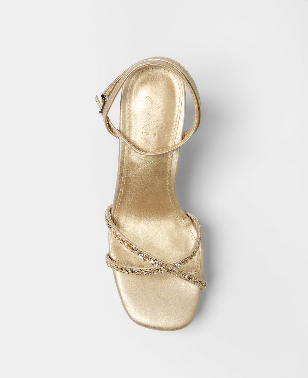 Milan Glitter Gold Heels